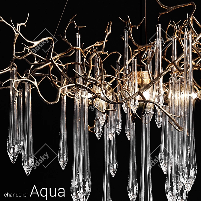 Serip Aqua Chandelier: Modern Elegance for Your Space 3D model image 2