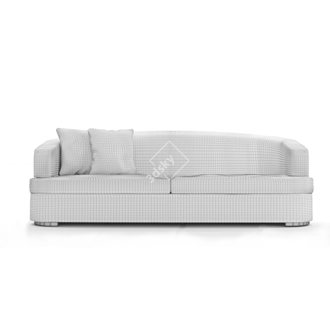 Elegant Emanuel Ungaro Sofa 3D model image 2