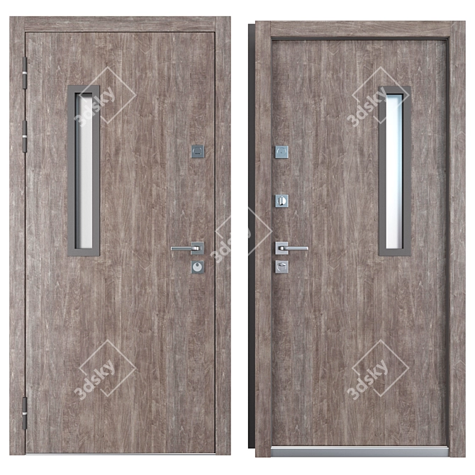 Straj Costa Metal Entrance Door 3D model image 3