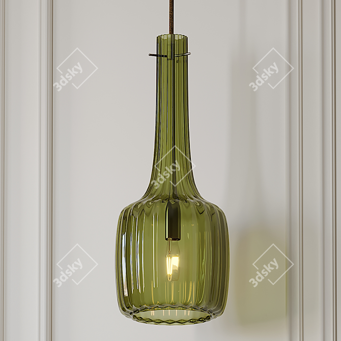 Modern Glass Pendant Lamp 3D model image 2