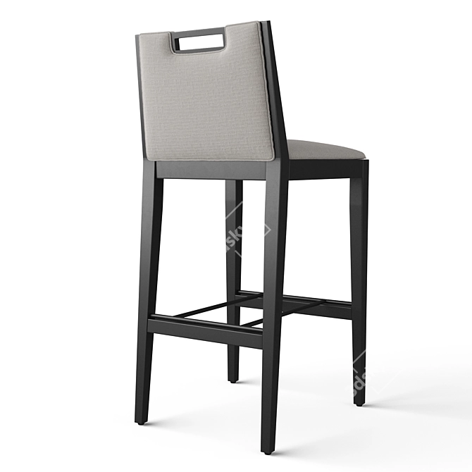 Sleek Modern Bar Stool 3D model image 3
