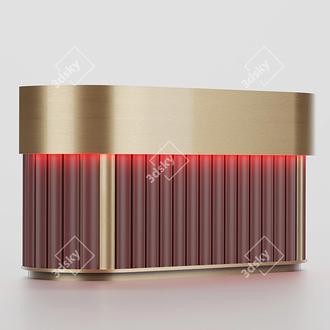 Modern Reception Desk - Sleek and Stylish Design 3D model image 1