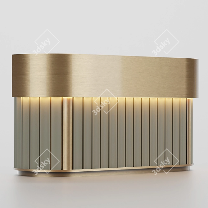 Modern Reception Desk - Sleek and Stylish Design 3D model image 2