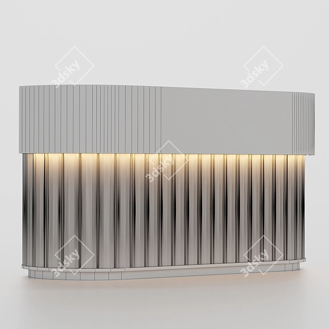 Modern Reception Desk - Sleek and Stylish Design 3D model image 3