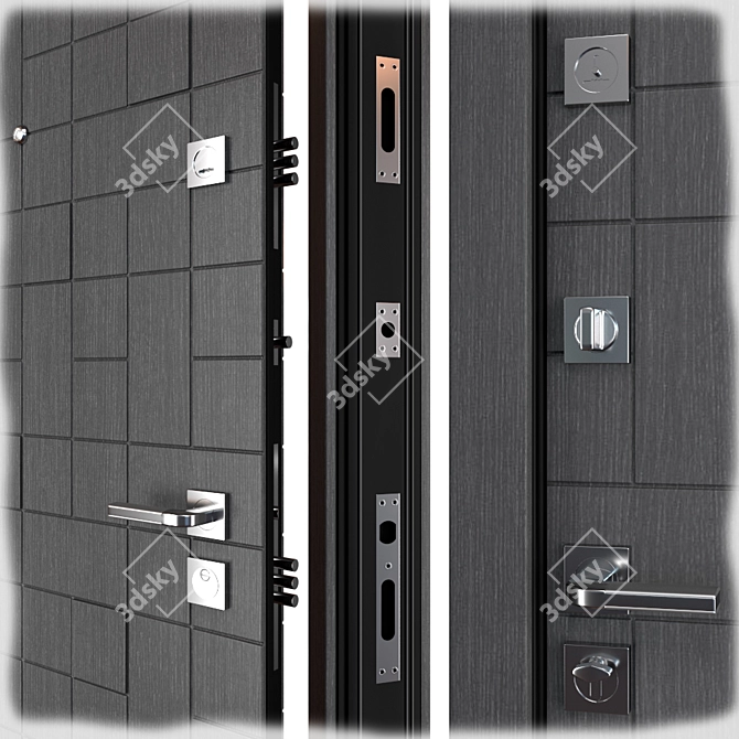 Cascade Plus (Straj) Metal Entrance Door - Premium Quality 3D model image 2