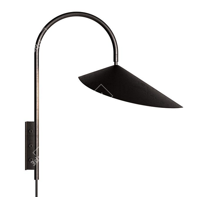 Sleek Arum Wall Lamp: Functional Elegance 3D model image 1