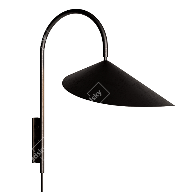 Sleek Arum Wall Lamp: Functional Elegance 3D model image 2