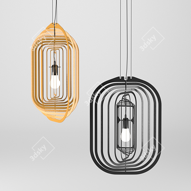 Title: Elegant Soiree 4055 Pendant Light 3D model image 1