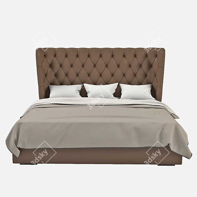 Luxury Italian Meridiani Lauren Ghost Bed 3D model image 4