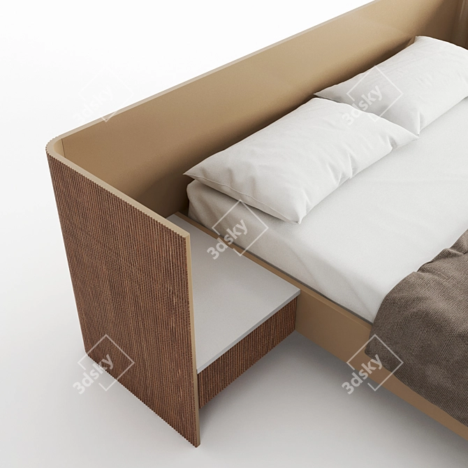 Briotti Double Bed: Elegant and Spacious 3D model image 2