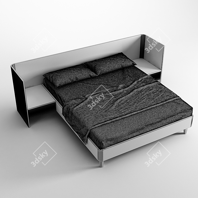 Briotti Double Bed: Elegant and Spacious 3D model image 3
