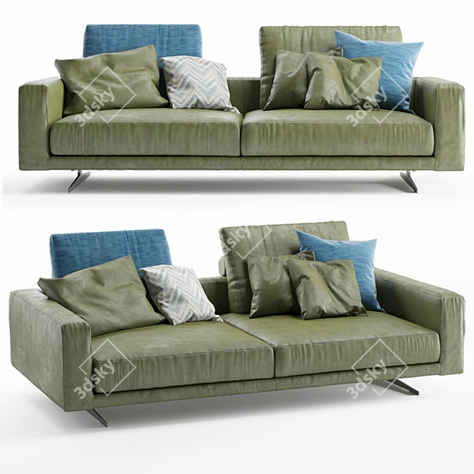 Flexform Campiello Sectional Sofa 3D model image 1