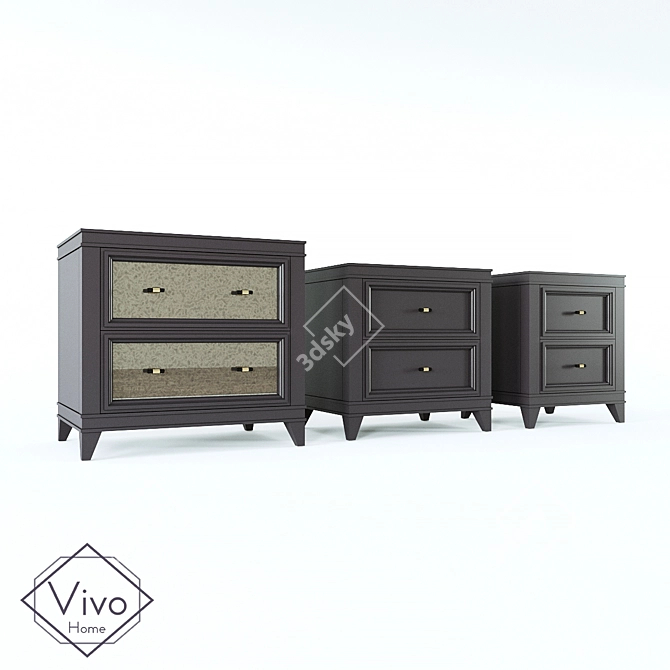 Taylor Bedside Table - Vivo Home 3D model image 2