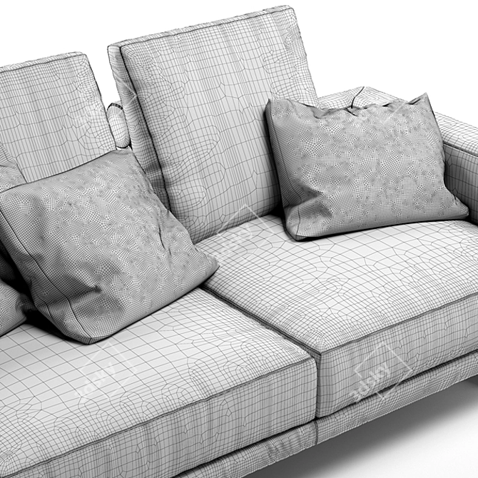 Flexform Campiello: Elegant Designer Sofa by Antonio Citterio 3D model image 3