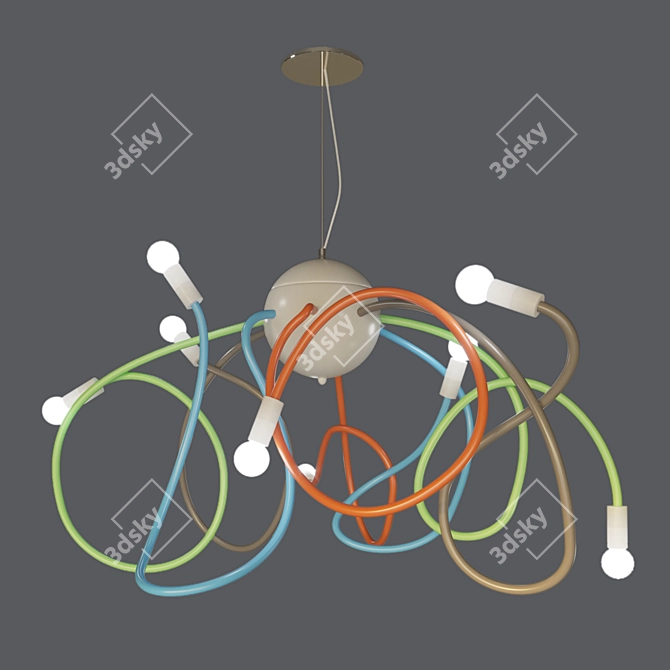 Fun Kids Ceiling Light 3D model image 1