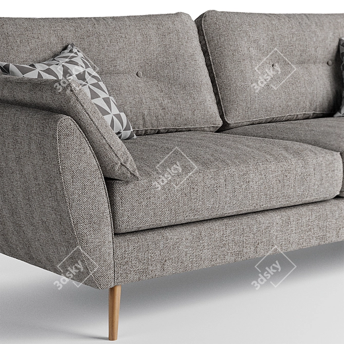 Modern Zinc Sofa - Contemporary Design & Comfort 3D model image 2