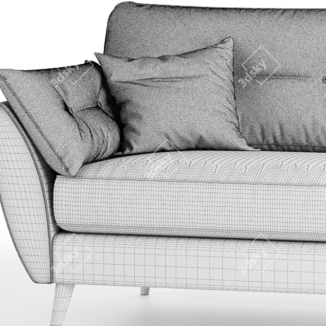 Modern Zinc Sofa - Contemporary Design & Comfort 3D model image 3