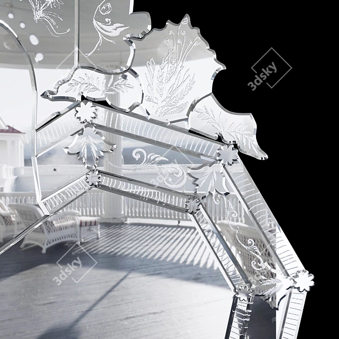 Venice Mirror: A Timeless Masterpiece 3D model image 2