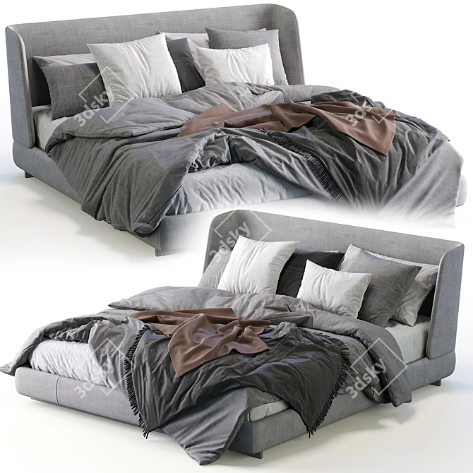 Luxurious Minotti Creed Bed 3D model image 1