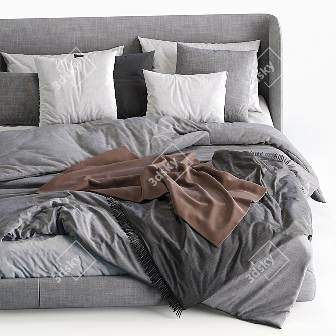 Luxurious Minotti Creed Bed 3D model image 2