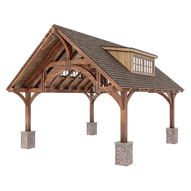 Versatile Gazebo: 3D Models & Textures 3D model image 4