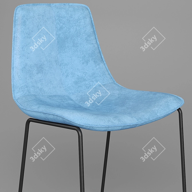 Atlanta Lance Faux Leather Barstool Set 3D model image 2