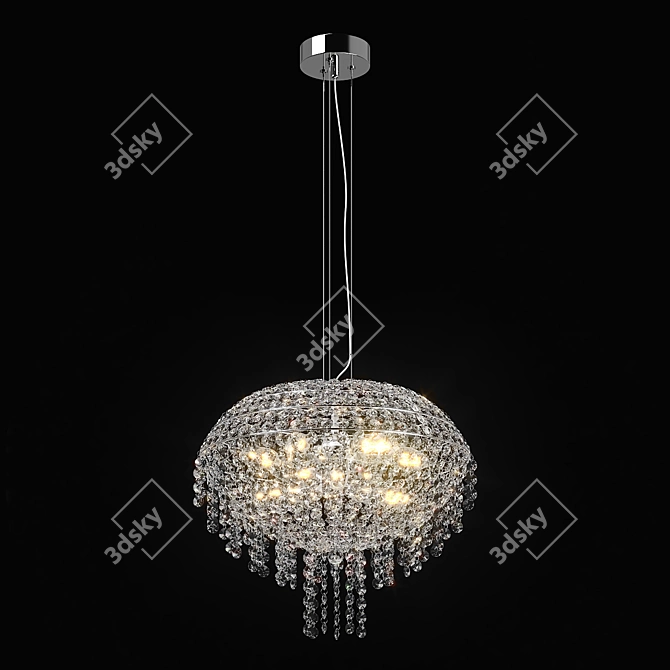 Elegant 9-Light Pendant Chandelier 3D model image 3