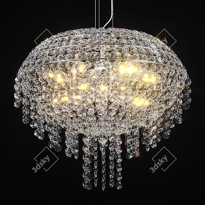 Elegant 9-Light Pendant Chandelier 3D model image 8