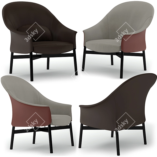 Gloria: Elegant Comfort with Arflex 3D model image 1