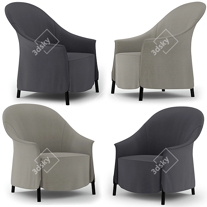 Elegant Arflex Gloria Armchair 3D model image 1