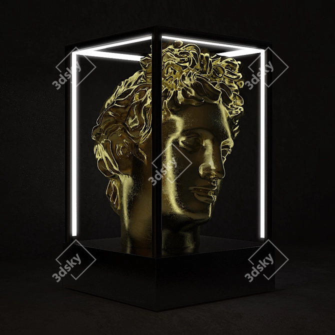 Golden Apollo Table Lamp: Elegant Decorative Lighting 3D model image 2