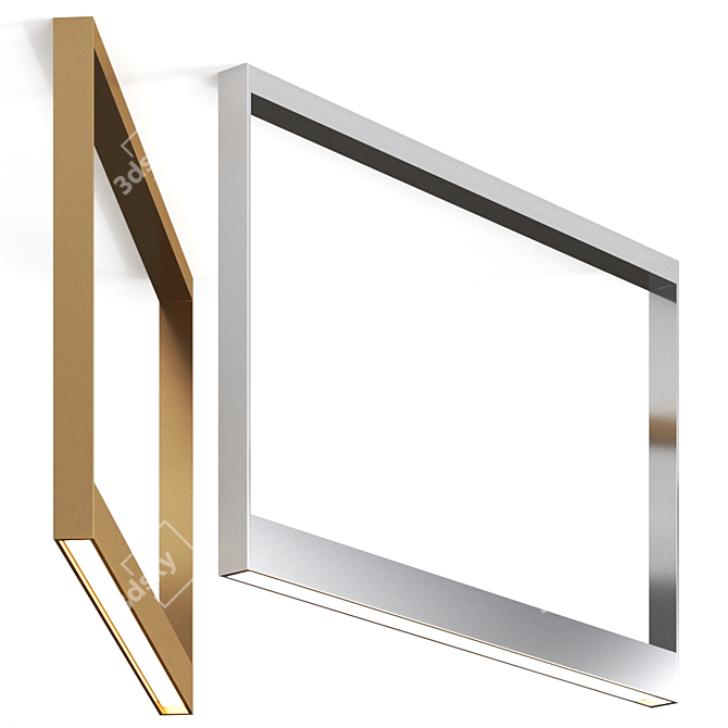Kreon Cadre 1200 Linear Chrome: Sleek and Modern Pendant Light 3D model image 5
