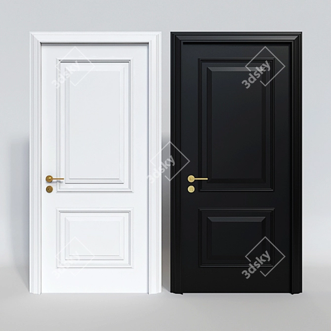 Elegant Door Design 3D model image 1