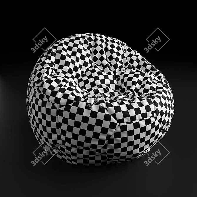 Soccer Ball Inspired Pouf 3D model image 2