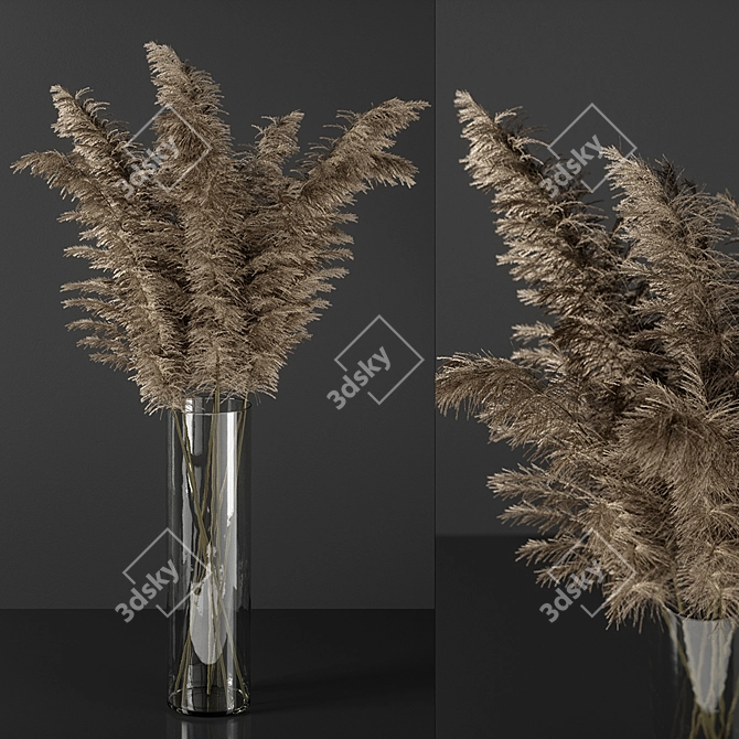 Elegant Ivory Decorative Vase 3D model image 1