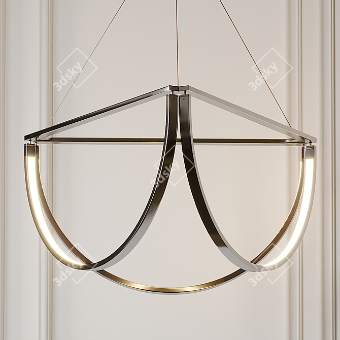 Chord Cluster Pendant Light 3D model image 2