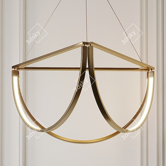 Chord Cluster Pendant Light 3D model image 1
