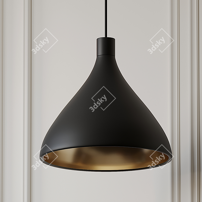 Sleek Swell Pendant Lights 3D model image 2