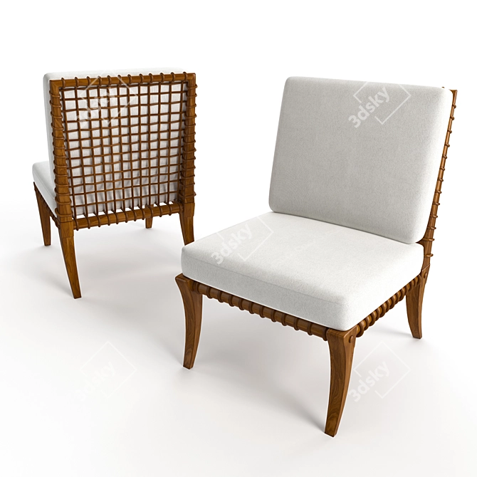 Mid-Century Modern Robsjohns Gibbings Chair 3D model image 1