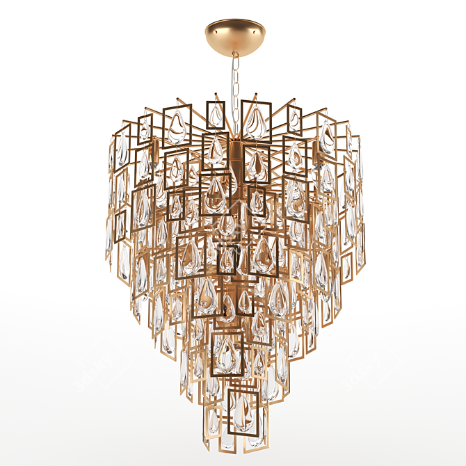 Loft Designe Chandelier - Modern and elegant centerpiece 3D model image 2