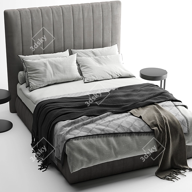 Tuyo Bed: Modern Meridiani 3D model image 2
