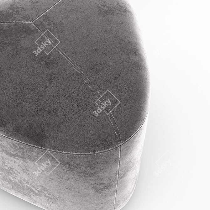 Title: Elegant Stone Poofs 3D model image 6