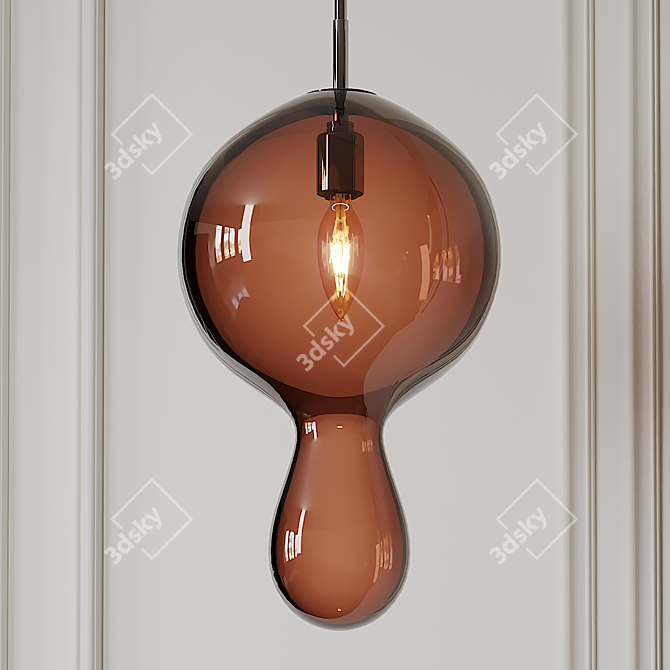Elegant Glass Globule Pendants 3D model image 3