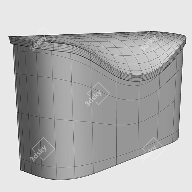 Sleek Stainless Steel Mailbox 3D model image 2