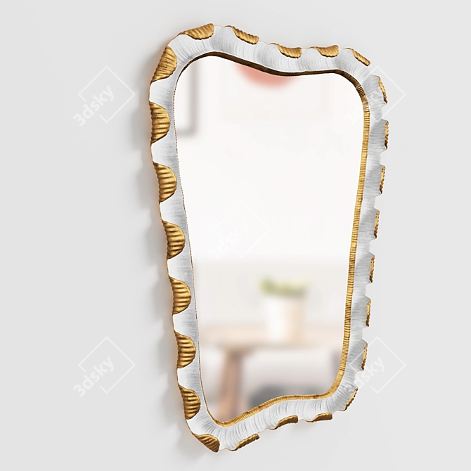 Modern Mirror by Osvaldo Borsani 3D model image 2