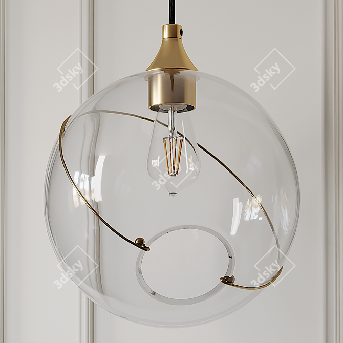 Modern Elegance: Skye Pendant 3D model image 1