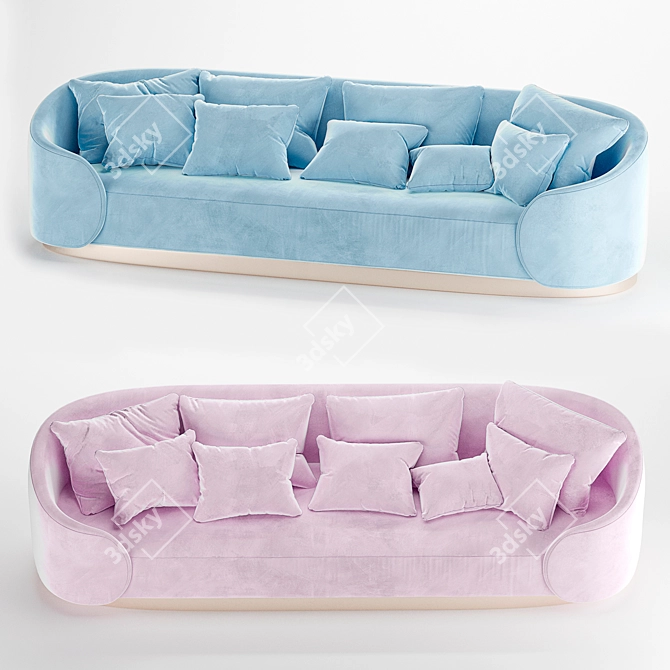Cozy Comfort: Eden Rock Sofa 3D model image 1
