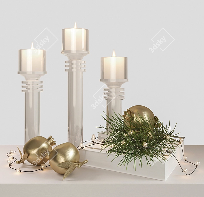 Elegant Ethan Allen Holiday Decorations 3D model image 1