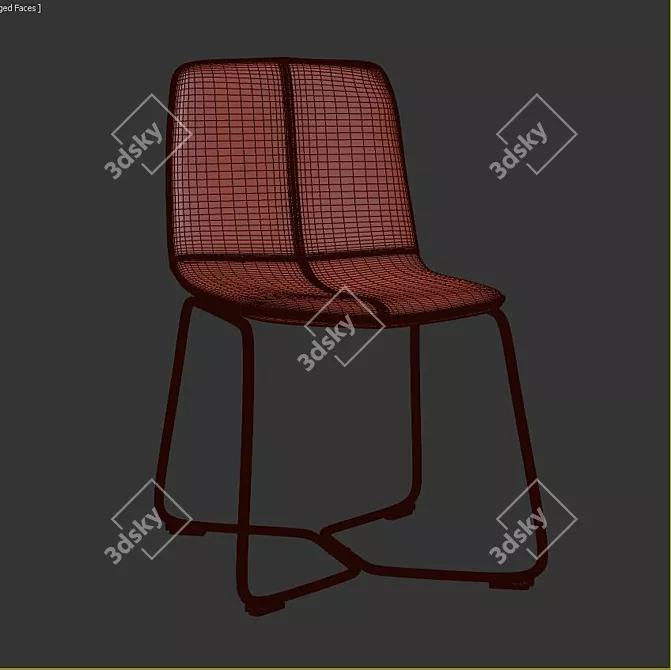 Elegant Upholstered Dining Chair 3D model image 3