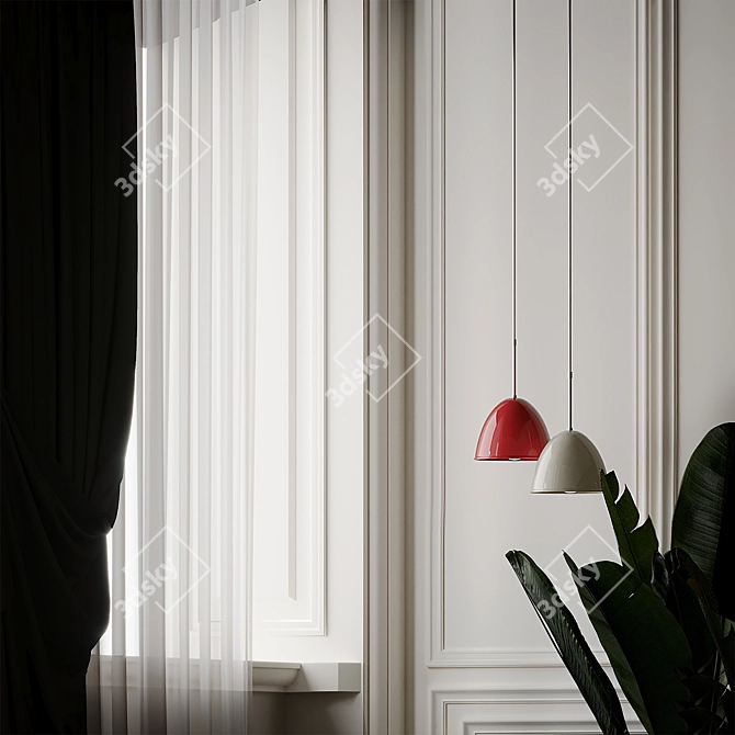 Elegant Pendant Light by Bruck 3D model image 4